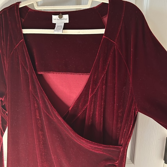 Soft Surroundings Velour V-Neck Dress (XL) - Picture 7 of 12